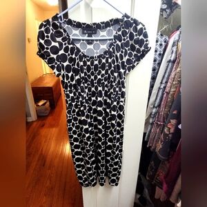 SALE!! INC Black & Cream Babydoll Dress Knee-length, S, Best Price on the 'Net!